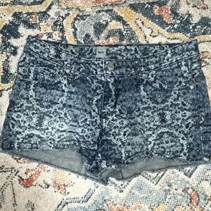 Mossimo Target Premium Denim Cutoff Shorts Marble Print Size 6 Y2K 2013